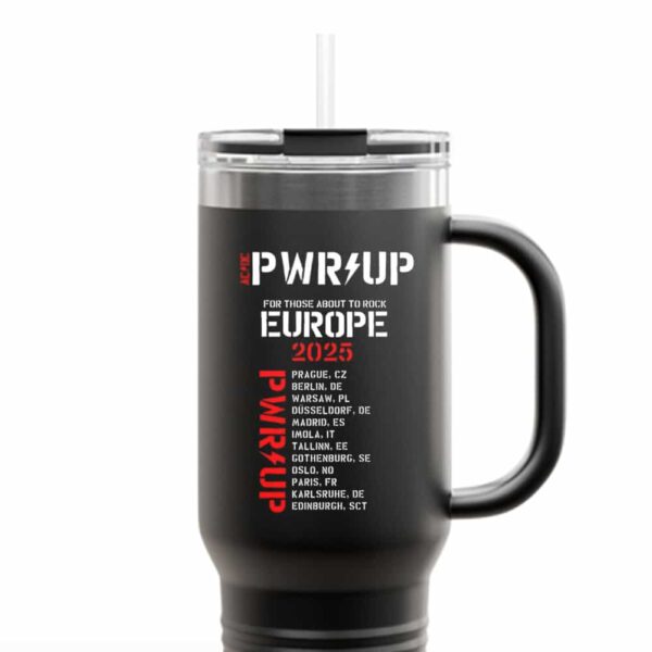 ACDC Band Official Merch For Those About To Rock Europe 2025 Tour Stops Tumbler Mug Cup