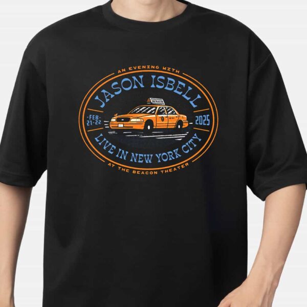 An Evening With Jason Isbell February 21 22 2025 Live In New York City At The Beacon Theater Merchandise Logo T Shirt