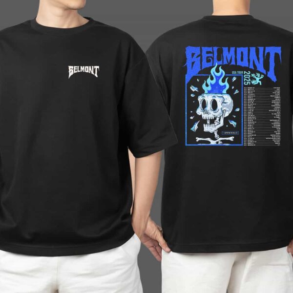 Belmont Band USA Tour 2025 Merchandise Tour Dates Two Sides T Shirt