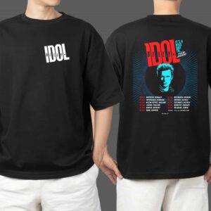 Billy Idol it's Nice Day To Tour Again Europe 2025 Tour Dates With New Model Army Merch Two Sides T Shirt