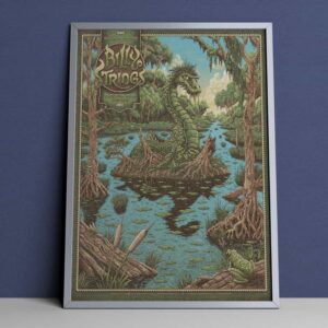 Billy Strings Winter Tour 2025 Merch Poster February 21 22 2025 At State Farm Arena Atlanta GA Artwork By Pete Schaw Poster Canvas