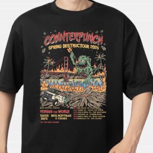 Counterpunch Spring Destructor 2025 With Special Guests Versus The World x Taken Days x Wes Hoffman And Friends Tour Dates Merchandise T Shirt