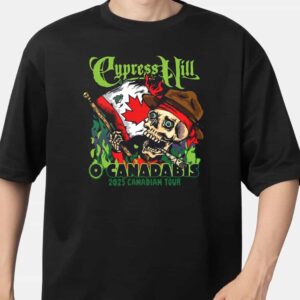 Cypress Hill The Party To Edmonton x Calgary x Muskoka O Canadabis Tour 2025 Canadian Tour Merchandise Skull Logo T Shirt