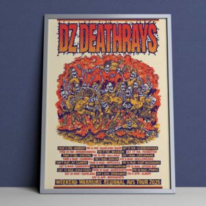 DZ Deathrays Weekend Warrior Regional Aus Tour 2025 Poster Tour Dates Merchandise Poster Canvas