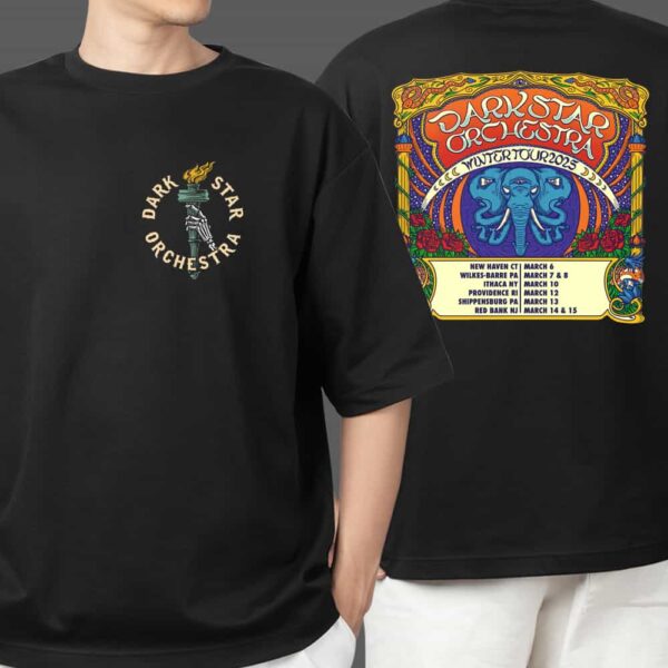 Dark Star Orchestra Winter Tour 2025 Merch Tour Dates Two Sides T Shirt