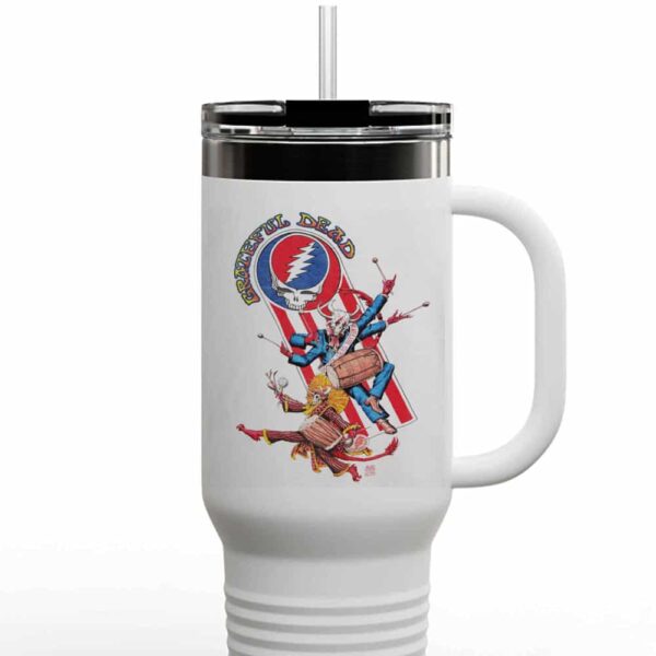 Grateful Dead Vintage Mardi Gras Merchandise 2025 Travel Tumbler Mug Cup