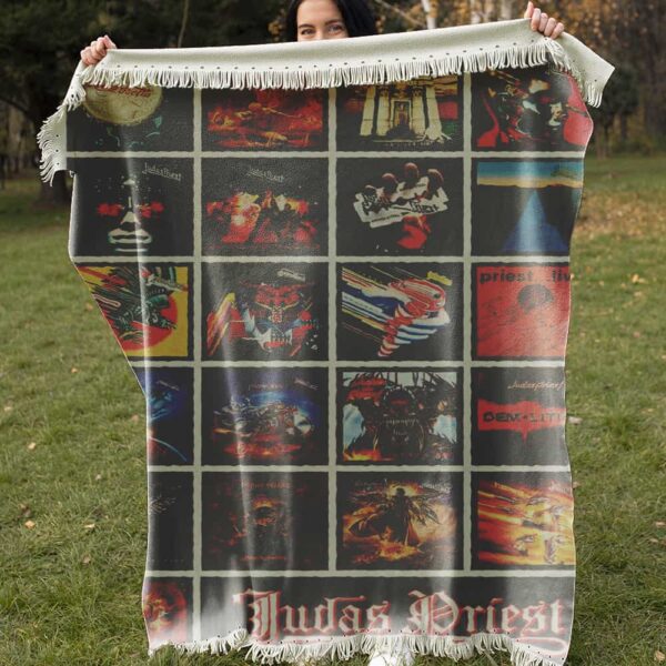 Judas Priest Album Covers Merchandise Home Decor For Living Room Woven Blanket