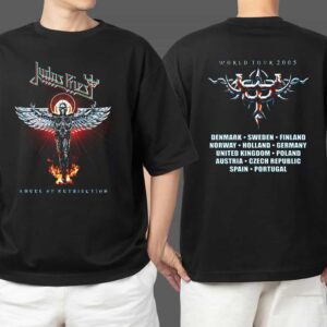 Judas Priest Angel Of Retribution 20th Anniversary Vintage World Tour 2005 Merchandise Two Sides T Shirt