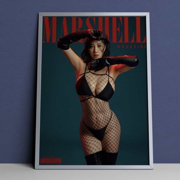 Korean Model Tasha Young Marshell Magazine Body Profile Studio Version 1 Poster Canvas