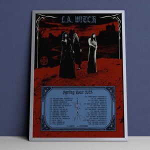 LA Witch Spring Tour 2025 Poster Merchandise Tour Dates Poster Canvas