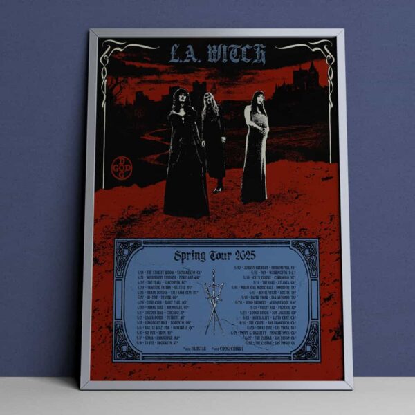 LA Witch Spring Tour 2025 Poster Merchandise Tour Dates Poster Canvas