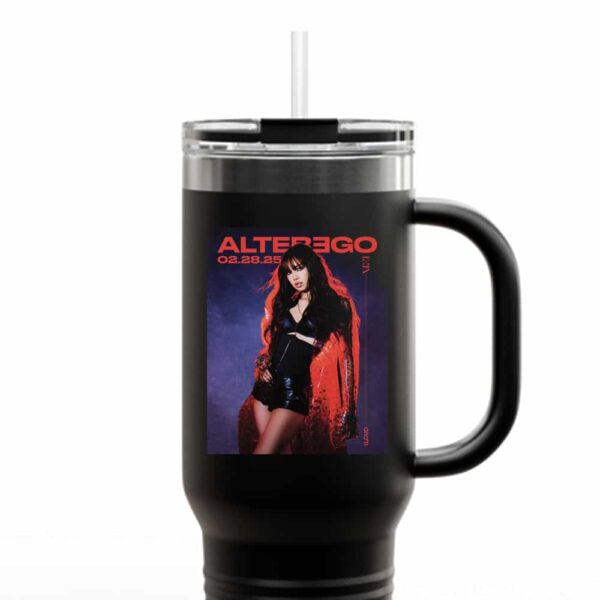 LLOUD Presents Lisa Blackpink Stuns as Vixi For New Album Alter Ego February 28 2025 Poster Merchandise Travel Tumbler Mug Cup