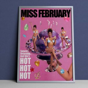 Megan Thee Stallion Miss February Happy Birthday To Her Saturn's Returning And She's Hot Hot Hot Poster Canvas