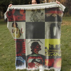 Metallica Album Covers Merchandise Home Decor For Living Room Woven Blanket