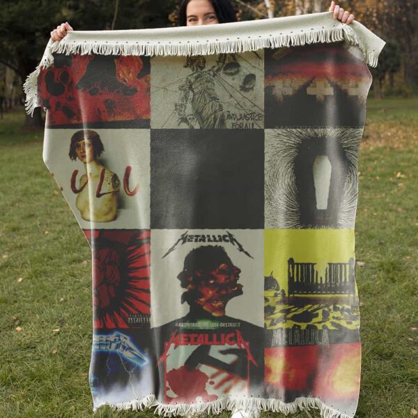 Metallica Album Covers Merchandise Home Decor For Living Room Woven Blanket