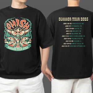 Phish Summer Tour 2025 Merch Tour Dates Artwork Two Sides T Shirt