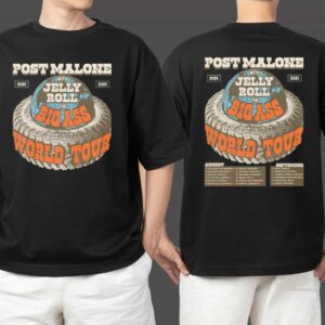 Post Malone UK x European Tour Dates The Big Ass World Tour 2025 Merchandise Two Sided T Shirt