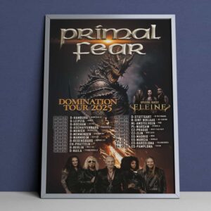 Primal Fear Domination Tour 2025 Poster Tour Dates With Eleine Poster Canvas