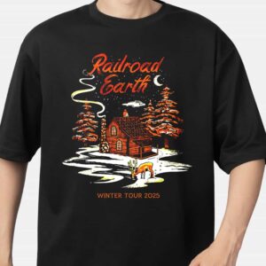 Railroad Earth Winter Tour 2025 Artwork Merchandise T Shirt