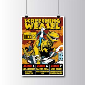 Screeching Weasel The Rumors Are True With The Dickies June 5 6 7 2025 At Los Angeles Orange Country San Diego Poster Merchandise Poster Canvas