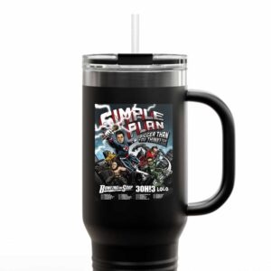 Simple Plan Bigger Than You Think Tour 2025 x Bowling For Soup x 3oh3 x LØLØ Tour Dates Poster Merchandise Travel Tumbler Mug Cup