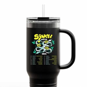 Sqwerv Winter Tour Dates 2025 Artwork Merchandise Travel Tumbler Mug Cup