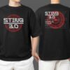 Sting Band Logo Tour 2025 Official Merchandise Tour Stops 2025 On Back Two Sides T Shirt