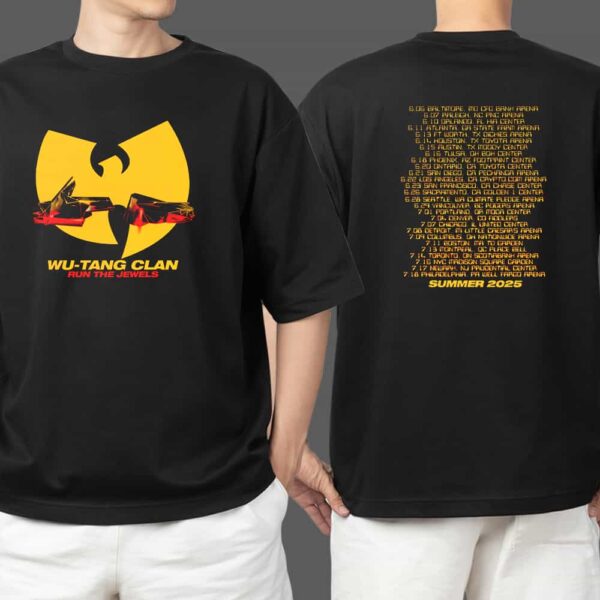 Wu Tang Clan Run The Jewels Tour Dates Summer 2025 Merchandise Two Sides T Shirt