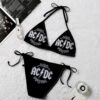 ACDC Band Vintage High Voltage Logo Summer Bikini