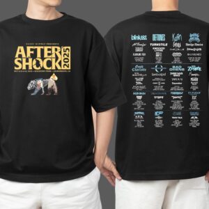 Aftershock Festival 2025 At Discovery Park Sacramento CA October 2 3 4 5 2025 Lineup Merch Two Sides T Shirt