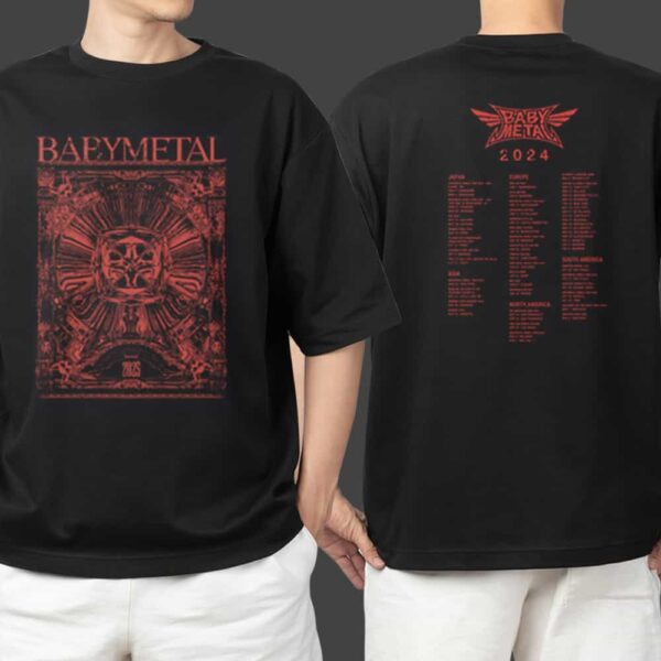 Babymetal Official Band Merch The One Tee 2025 Limited Red Color Merchandise Unisex T Shirt