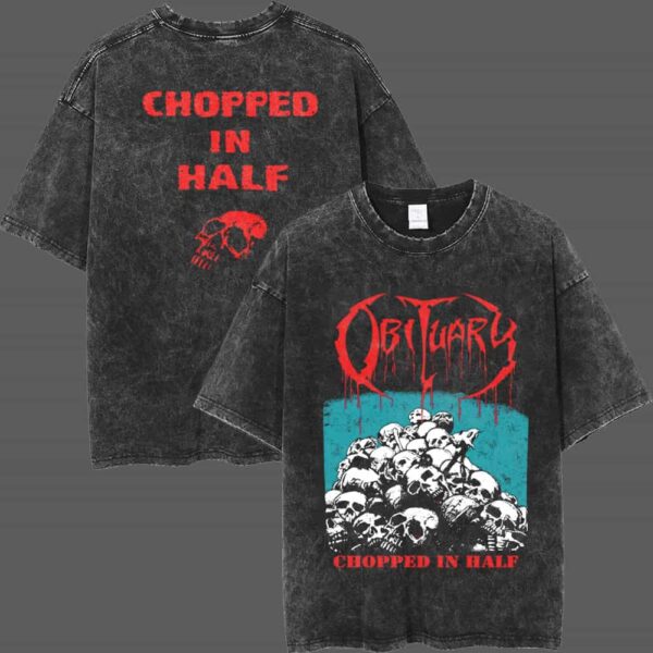 Beyond Human Merch Obituary Chopped In Half Retro Band T Shirt