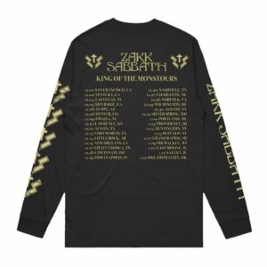 Black Label Society Merch Zakk Sabbath 2025 King Of The Monstours Tour Dates On Back Fighter Pilot Version Limited Edition Unisex Long Sleeve (2)