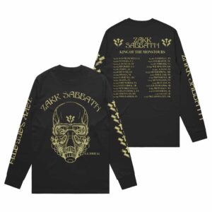 Black Label Society Merch Zakk Sabbath 2025 King Of The Monstours Tour Dates On Back Fighter Pilot Version Limited Edition Unisex Long Sleeve