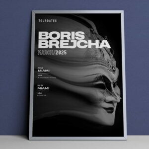 Boris Brejcha March 2025 Upcoming Tourdates At Miami Poster Merchandise Poster Canvas