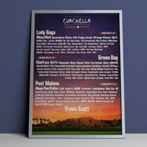 Coachella 2025 Valley Music And Arts Festival At Indio California Empire Polo Club Poster Lineup April 11 13 18 20 2025 Poster Canvas