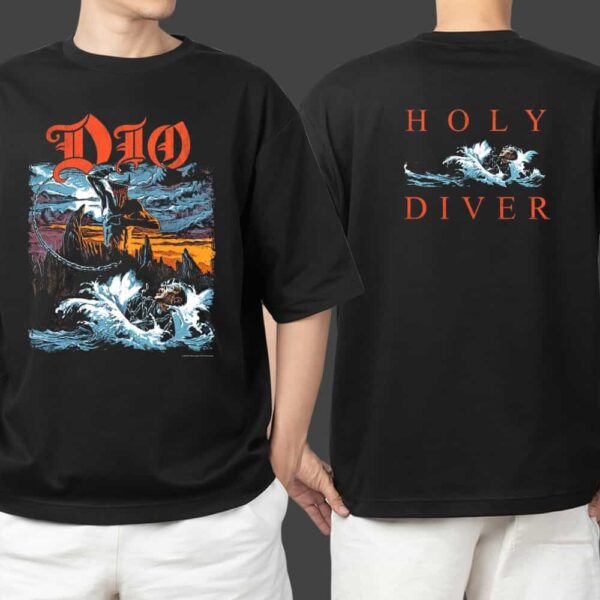 DIO Official Merch Holy Diver Limited Edition Unisex T Shirt By Pull The Plug Patches