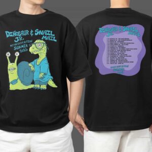 Dinosaur Jr x Snail Mail With Easy Action Summer Tour Dates 2025 Artwork Two Sides T Shirt