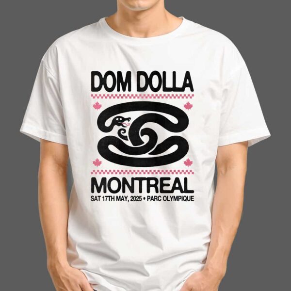 Dom Dolla 17th May 2025 At Montreal Parc Olympique Artwork Merchandise T Shirt