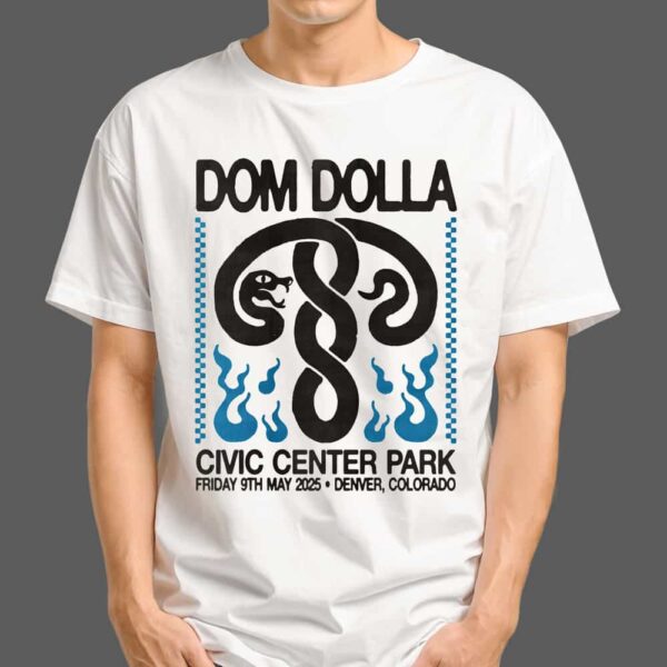 Dom Dolla 9th May 2025 At Civic Center Park Denver Colorado Artwork Merchandise T Shirt