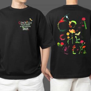 First Capsule Of 2025 Coachella Valley Music And Arts Festival Merchandise Flowers Bloom Two Sides T Shirt