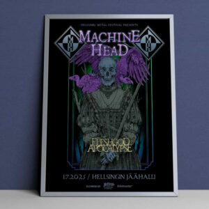 Hellsinki Metal Festival Presents Machine Head x Fleshgod Apocalypse July 1st 2025 At Hellsingin Jaahalli Poster Canvas