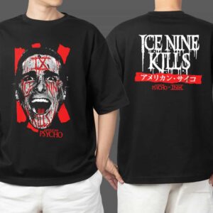 Ice Nine Kills American Psycho 25 Years Celebration Official Merch 2025 New Arrivals Bloody Bateman Unisex Two Sides T Shirt