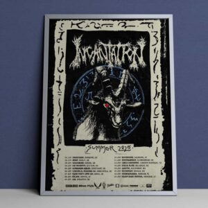 Incantation Official Band Merch Summer Tour 2025 Poster Tour Dates Poster Canvas