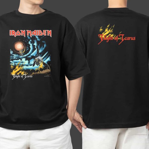 Iron Maiden Flight Of Icarus 2025 New Arrivals Limited Unisex T Shirt By Pull The Plug Patches