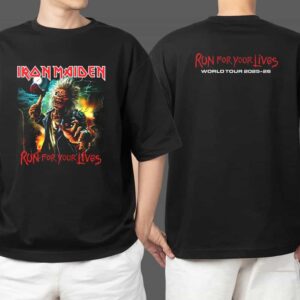 Iron Maiden Run For Your Lives OG Tee World Tour 2025 26 Merchandise Two Sides T Shirt