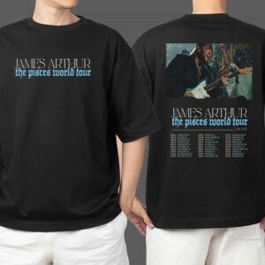 James Arthur The Pisces World Tour USA 2025 Poster Tour Dates Merch Limited Edition Two Sides T Shirt