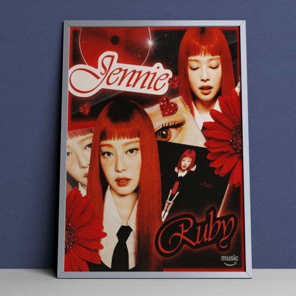 Jennie's Solo Debut New Solo Album Ruby This New Era Merch Poster Canvas