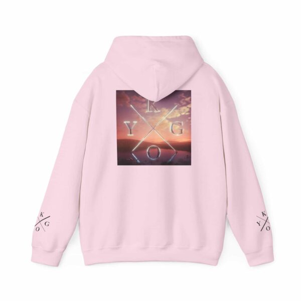 Kygo Official Merchandise World Tour 2025 Exclusive Album Vinyl Cover On Back New Arrivals Hoodie Pink Version (2)