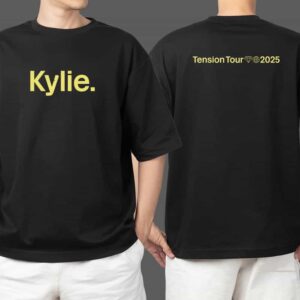 Kylie Minogue The Tension Tour 2025 Logo Unisex Two Sides Merch T Shirt